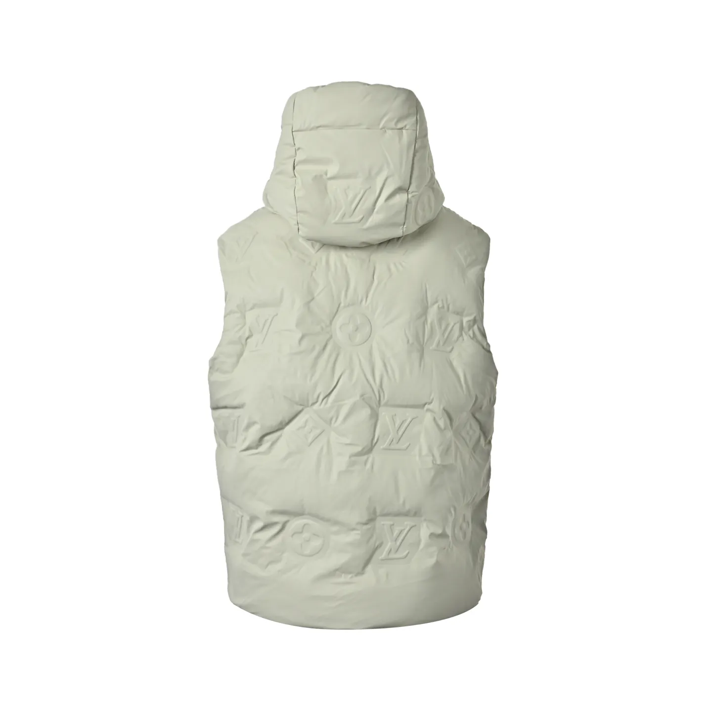 Louis Vuitton/Embossed Louis Vuitton Embossed Hooded Down Vest